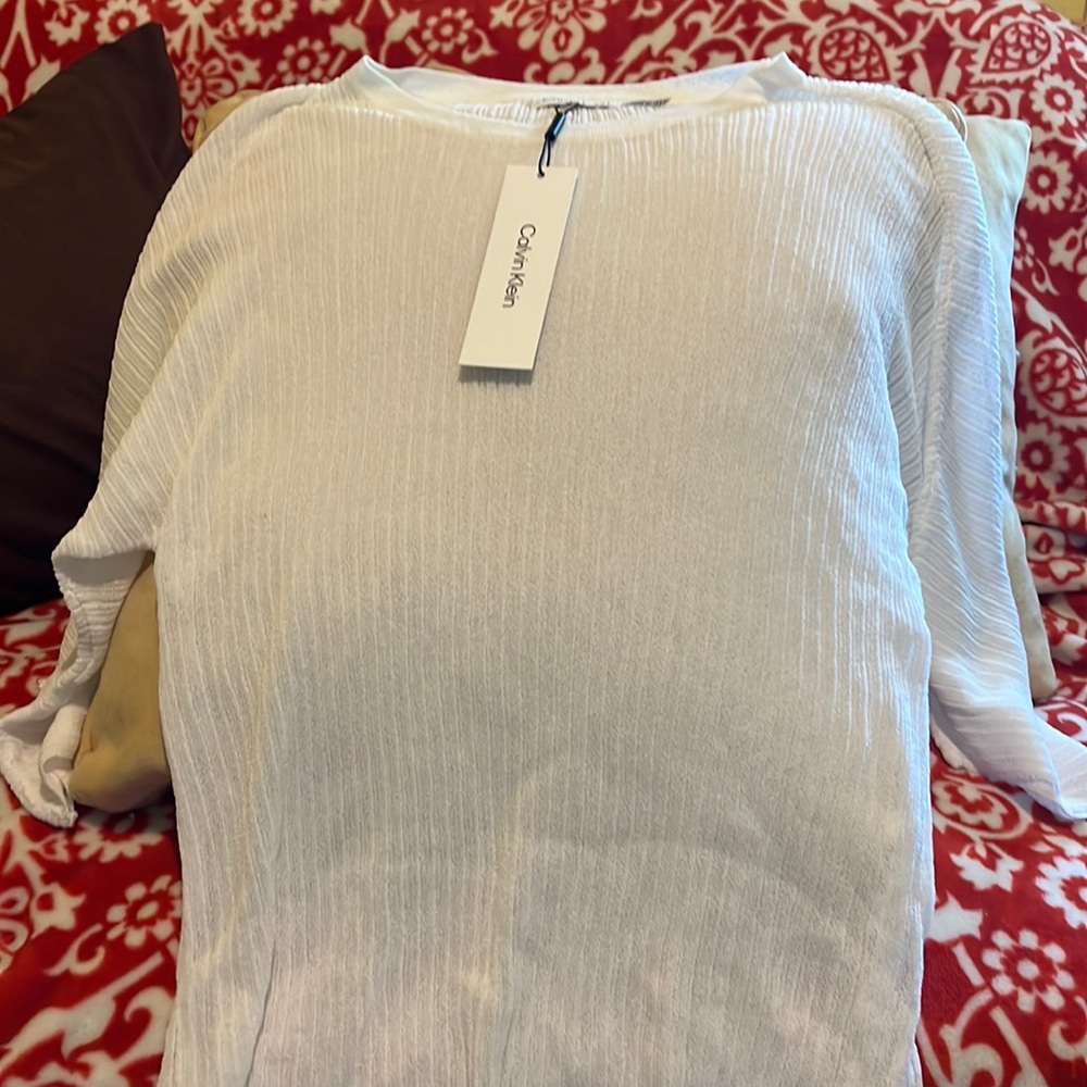 Never worn CK Rib-Knit Top.